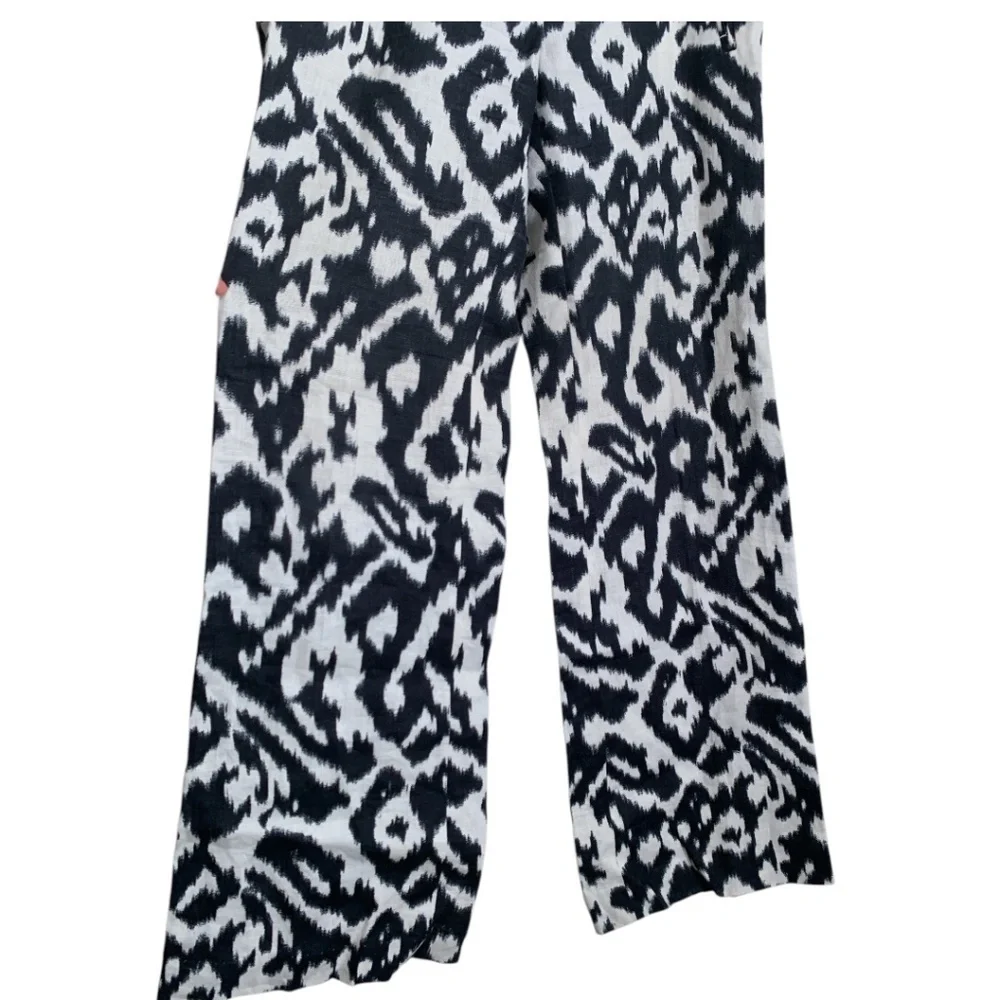 Ann Taylor Loft Women's Pants Size 4 Wide Leg 100% Linen - Picture 4 of 7